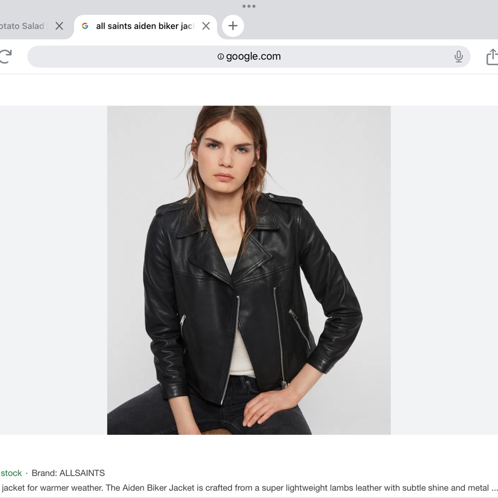 All Saints Women's Dark Leather Moto Jacket